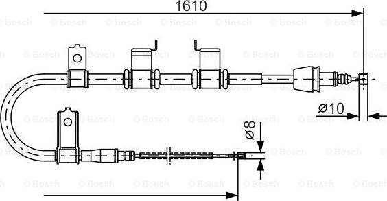 BOSCH 1 987 482 070 - Cavo comando, Freno stazionamento www.autoricambit.com