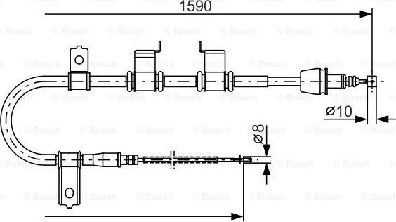 BOSCH 1 987 482 072 - Cavo comando, Freno stazionamento www.autoricambit.com