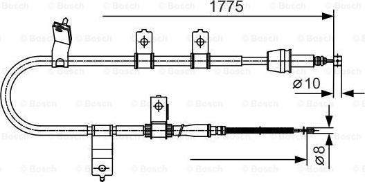 BOSCH 1 987 482 077 - Cavo comando, Freno stazionamento www.autoricambit.com