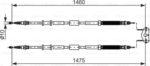 BOSCH 1 987 482 198 - Cavo comando, Freno stazionamento www.autoricambit.com