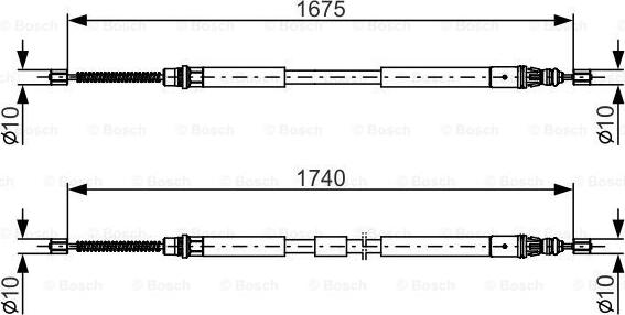 BOSCH 1 987 482 144 - Cavo comando, Freno stazionamento www.autoricambit.com