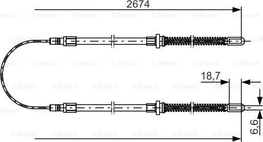 BOSCH 1 987 482 148 - Cavo comando, Freno stazionamento www.autoricambit.com