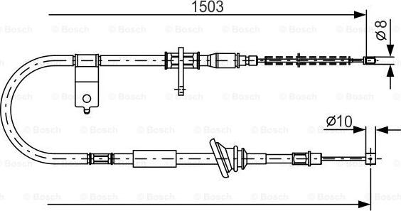 BOSCH 1 987 482 164 - Cavo comando, Freno stazionamento www.autoricambit.com