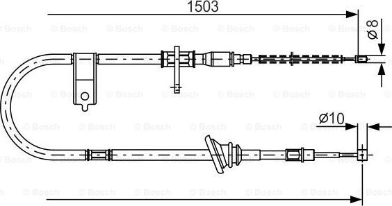 BOSCH 1 987 482 165 - Cavo comando, Freno stazionamento www.autoricambit.com