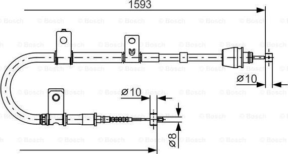 BOSCH 1 987 482 166 - Cavo comando, Freno stazionamento www.autoricambit.com