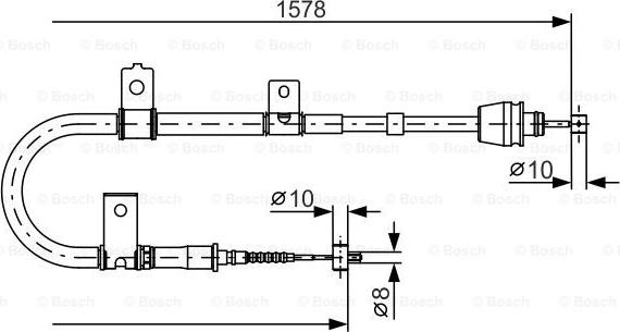 BOSCH 1 987 482 167 - Cavo comando, Freno stazionamento www.autoricambit.com