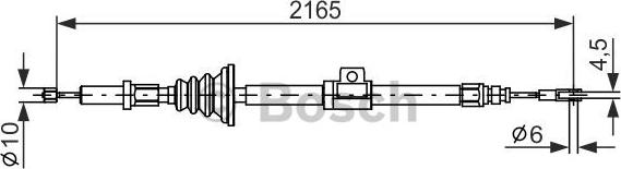 BOSCH 1 987 482 105 - Cavo comando, Freno stazionamento www.autoricambit.com