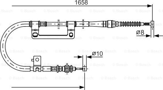 BOSCH 1 987 482 100 - Cavo comando, Freno stazionamento www.autoricambit.com