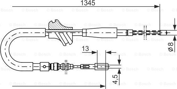 BOSCH 1 987 482 101 - Cavo comando, Freno stazionamento www.autoricambit.com