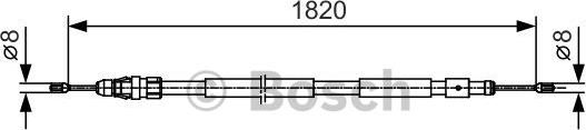 BOSCH 1 987 482 116 - Cavo comando, Freno stazionamento www.autoricambit.com