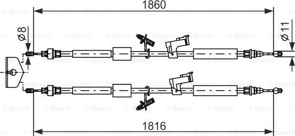 BOSCH 1 987 482 189 - Cavo comando, Freno stazionamento www.autoricambit.com