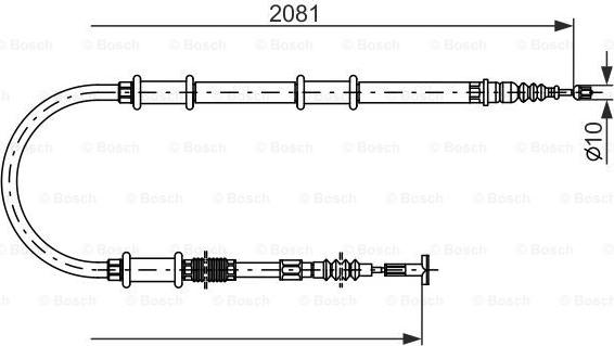 BOSCH 1 987 482 181 - Cavo comando, Freno stazionamento www.autoricambit.com