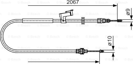 BOSCH 1 987 482 134 - Cavo comando, Freno stazionamento www.autoricambit.com