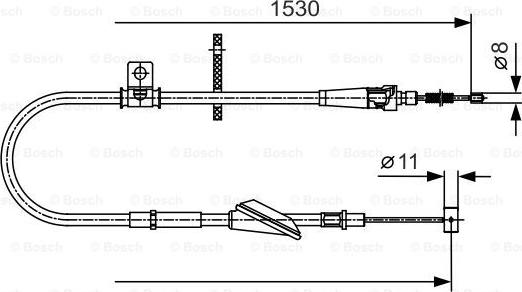 BOSCH 1 987 482 136 - Cavo comando, Freno stazionamento www.autoricambit.com