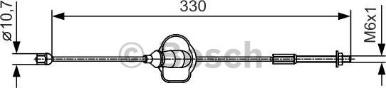 BOSCH 1 987 482 121 - Cavo comando, Freno stazionamento www.autoricambit.com