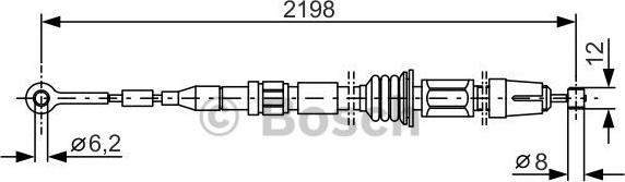 BOSCH 1 987 482 127 - Cavo comando, Freno stazionamento www.autoricambit.com