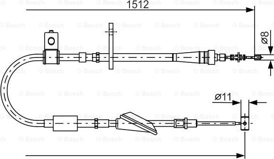 BOSCH 1 987 482 176 - Cavo comando, Freno stazionamento www.autoricambit.com