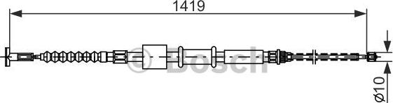 BOSCH 1 987 482 178 - Cavo comando, Freno stazionamento www.autoricambit.com