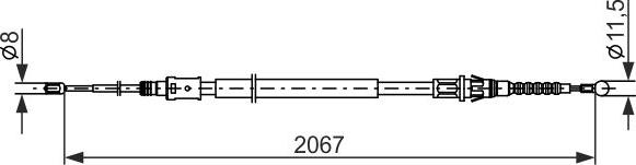 BOSCH 1 987 482 869 - Cavo comando, Freno stazionamento www.autoricambit.com