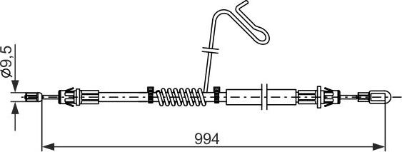 BOSCH 1 987 482 882 - Cavo comando, Freno stazionamento www.autoricambit.com