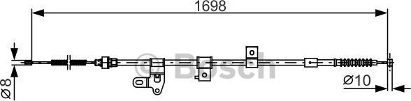 BOSCH 1 987 482 346 - Cavo comando, Freno stazionamento www.autoricambit.com