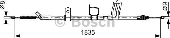 BOSCH 1 987 482 341 - Cavo comando, Freno stazionamento www.autoricambit.com