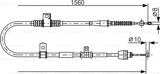 BOSCH 1 987 482 360 - Cavo comando, Freno stazionamento www.autoricambit.com