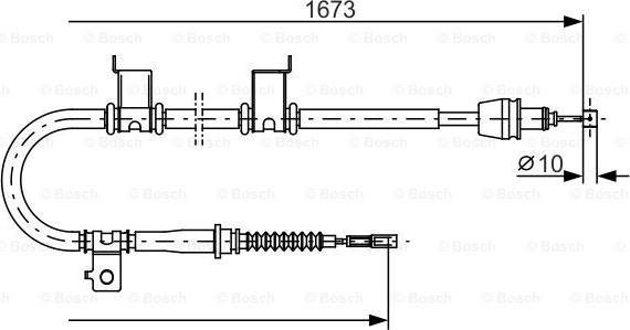 BOSCH 1 987 482 361 - Cavo comando, Freno stazionamento www.autoricambit.com