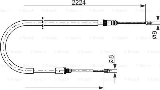 BOSCH 1 987 482 303 - Cavo comando, Freno stazionamento www.autoricambit.com