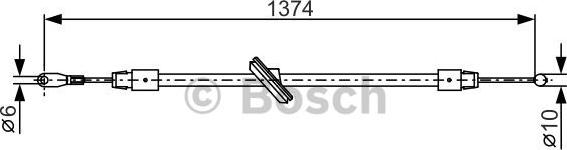 BOSCH 1 987 482 312 - Cavo comando, Freno stazionamento www.autoricambit.com