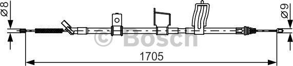 BOSCH 1 987 482 339 - Cavo comando, Freno stazionamento www.autoricambit.com