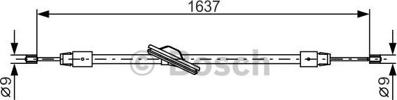 BOSCH 1 987 482 330 - Cavo comando, Freno stazionamento www.autoricambit.com