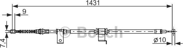 BOSCH 1 987 482 293 - Cavo comando, Freno stazionamento www.autoricambit.com