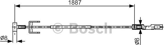 BOSCH 1 987 482 292 - Cavo comando, Freno stazionamento www.autoricambit.com