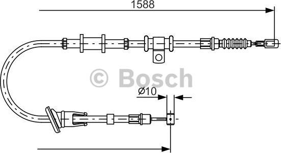 BOSCH 1 987 482 245 - Cavo comando, Freno stazionamento www.autoricambit.com