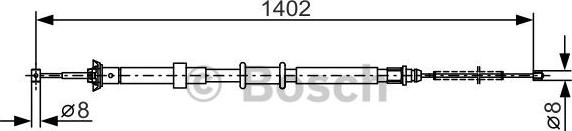 BOSCH 1 987 482 241 - Cavo comando, Freno stazionamento www.autoricambit.com