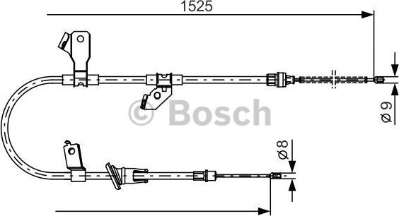 BOSCH 1 987 482 247 - Cavo comando, Freno stazionamento www.autoricambit.com