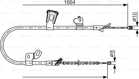 BOSCH 1 987 482 219 - Cavo comando, Freno stazionamento www.autoricambit.com