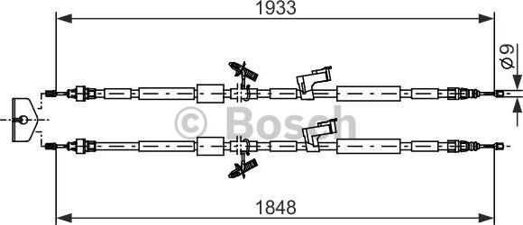 BOSCH 1 987 482 280 - Cavo comando, Freno stazionamento www.autoricambit.com