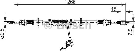 BOSCH 1 987 482 281 - Cavo comando, Freno stazionamento www.autoricambit.com