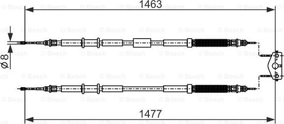 BOSCH 1 987 482 283 - Cavo comando, Freno stazionamento www.autoricambit.com