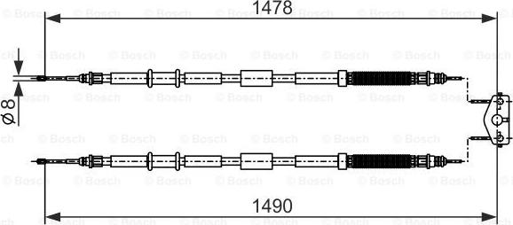 BOSCH 1 987 482 282 - Cavo comando, Freno stazionamento www.autoricambit.com