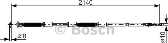 BOSCH 1 987 482 287 - Cavo comando, Freno stazionamento www.autoricambit.com