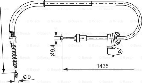 BOSCH 1 987 482 230 - Cavo comando, Freno stazionamento www.autoricambit.com