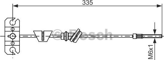 BOSCH 1 987 482 225 - Cavo comando, Freno stazionamento www.autoricambit.com