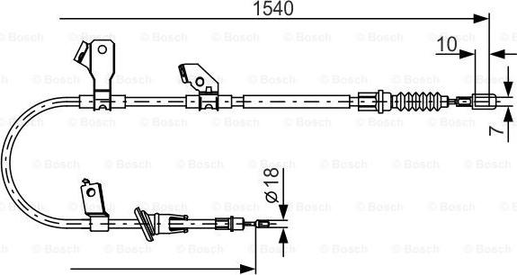 BOSCH 1 987 482 271 - Cavo comando, Freno stazionamento www.autoricambit.com