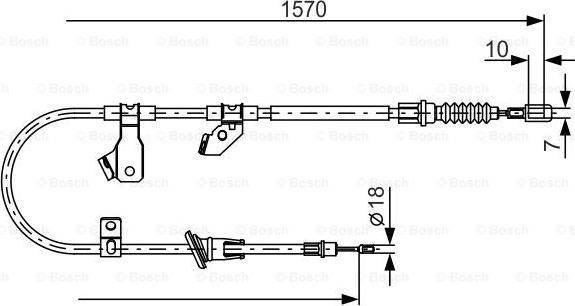 BOSCH 1 987 482 272 - Cavo comando, Freno stazionamento www.autoricambit.com