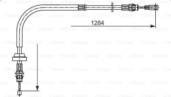 BOSCH 1 987 482 756 - Cavo comando, Freno stazionamento www.autoricambit.com