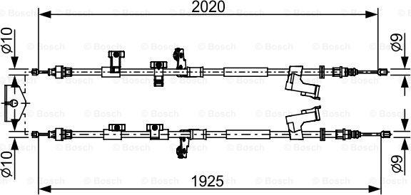 BOSCH 1 987 482 709 - Cavo comando, Freno stazionamento www.autoricambit.com