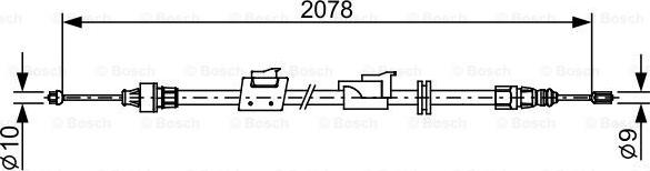 BOSCH 1 987 482 706 - Cavo comando, Freno stazionamento www.autoricambit.com